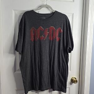 AC/DC Charcoal Tee with Red Logo